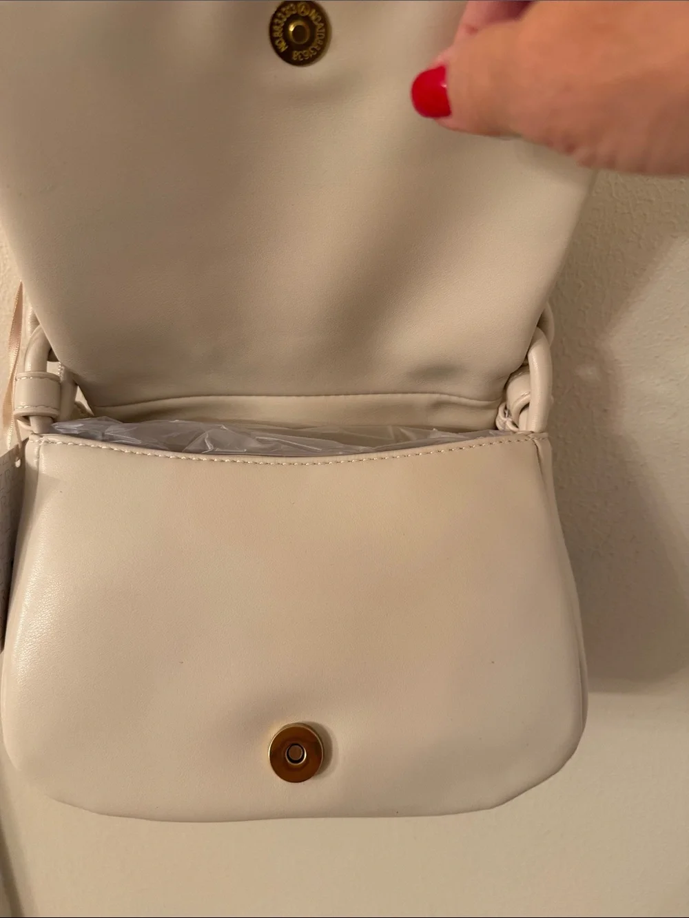 Rachel Zoe Ivory Knot-Handle Shoulder Bag